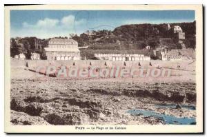 Postcard Old Puys beach and Cabins