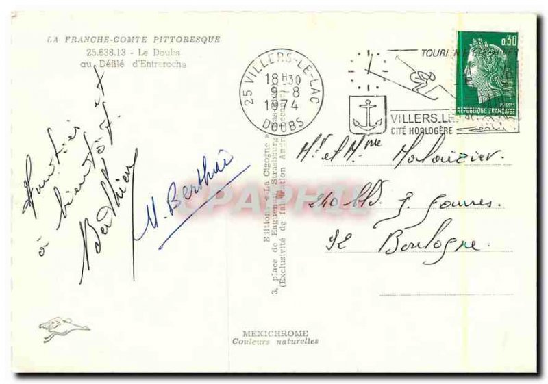 Postcard Modern Franche Comte Doubs in Picturesque Defile