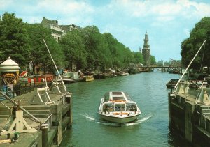 Vintage Postcard St Anthony Locks Oude Schans Montelbaan Tower Amsterdam Holland