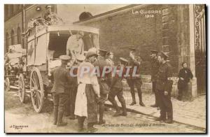 Old Postcard Army Arrival English Wounded in Amiens