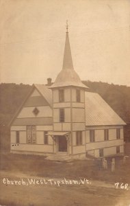 West Topsham Vermont Church, Real Photo Vintage Postcard U13527
