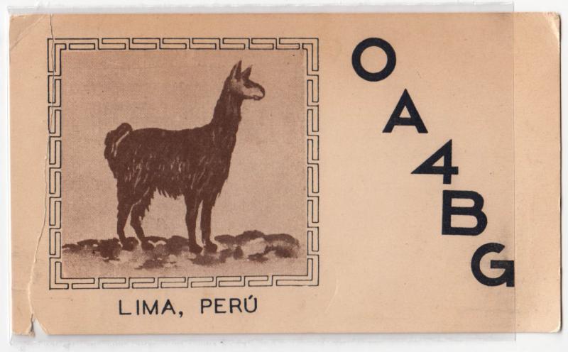 OA4BG Lima Peru, Pan American Grace Airways 1946