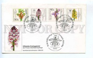 419204 GERMANY 1984 year flowers orchid First Day COVER
