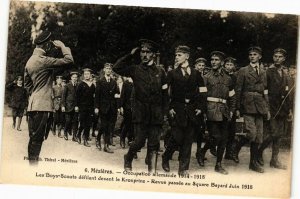 CPA MÉZIERES Occupations allemande 1914-1918 Les Boys-Scouts défilan(224970)