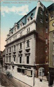 Baltimore MD Masonic Temple Unused Chessler Co. Postcard G23