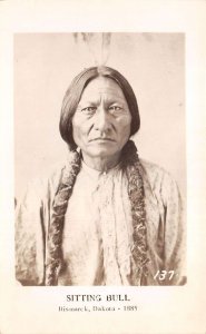 Bismarck Dakota Sitting Bull Native American Indian Real Photo Postcard AA83436