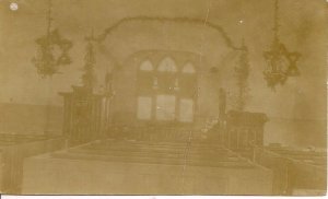 RPPC JUDAICA, Unknown Synagogue Interior, 1918, Jewish Life