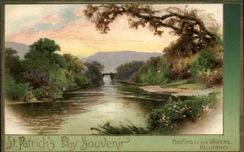 Winsch St Patrick's Day Killarney Ireland Meeting of the Waters c1910 Postcard