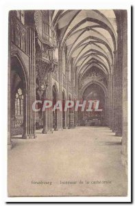 Strasbourg Old Postcard Interior of the cathedral