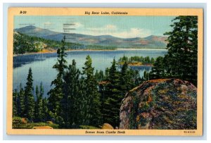 1947 Big Bear Lake California CA, Scene From Castle Rock Vintage  Postcard