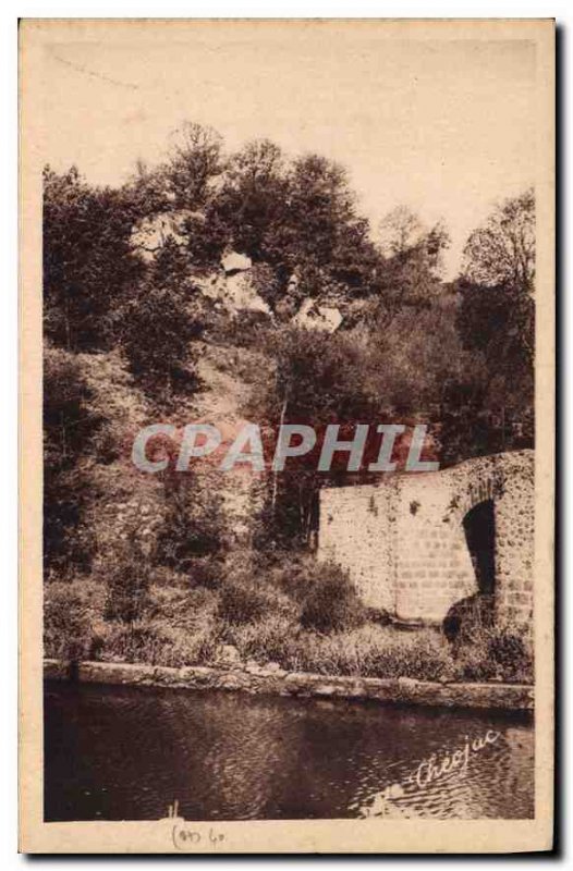 Postcard Old Rochechouart Haute Vienne Roc du Boeuf and Bridge Seed