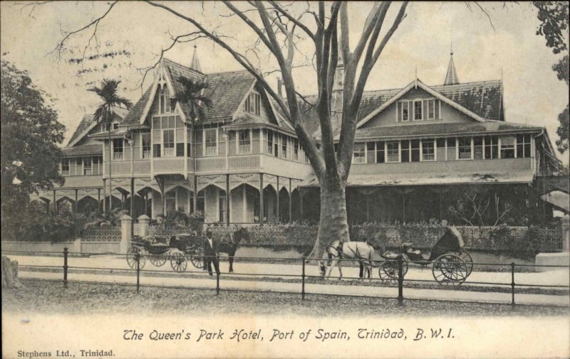 Trinidad BWI Queen's Park Hotel 1909 Used Postcard