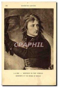 Old Postcard Napoleon 1st Louvre Museum in Bonaparte Bridge & # 39Arcole