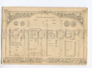 275877 ADVERTISING Price list RUSSIAN SILVER COINS vintage PC