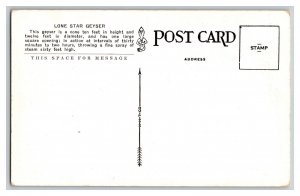 Vintage Postcard Lone Star Geyser Yellowstone National Park 