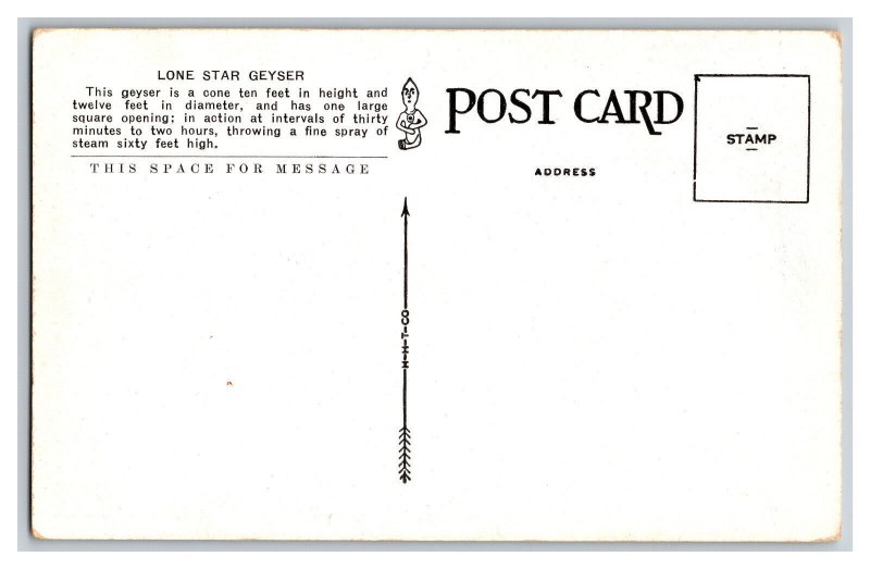 Vintage Postcard Lone Star Geyser Yellowstone National Park 