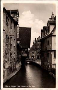 Germany Ulm an der Donau Alte Häuser an der Blau Vintage RPPC C016