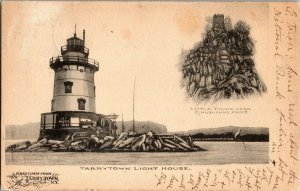 Tarrytown NY Lighthouse and Lttle Tower Undivided Back 1906 Vintage Postcard Q40