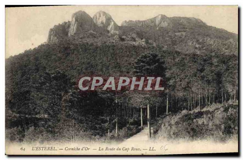 Old Postcard L'Esterel Corniche The Golden Cap Roux road