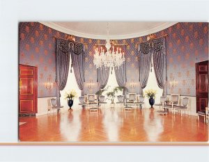 Postcard Blue Room, White House, Washington, District of Columbia