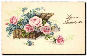 Old Postcard Fantasy Flowers