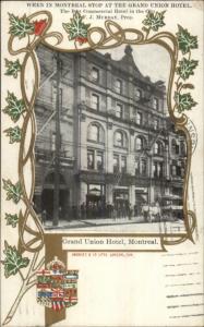 Montreal - Grand Union Hotel Patriotic Border c1905 Postcard