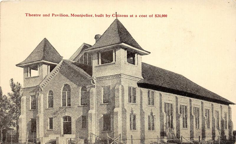 F27/ Montpelier Idaho Postcard c1910 Theatre and Pavilion $24,000