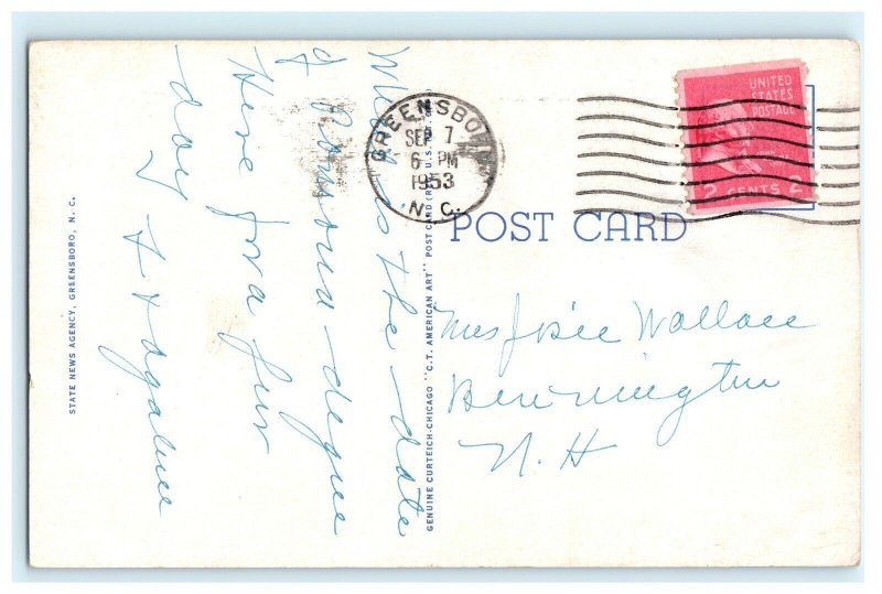 Us Post Office Court House Greensboro NC North Carolina Postcard (AV7)