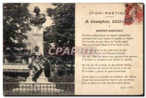 Old Postcard Lyon Josephin Poetic Soul Sonnet A Portrait Front Melancolique l...