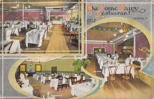 Denver Colorado The Home Dairy Restaurant Multi-View, interior Vintage PC U4881