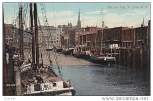 Boats, Market Slip, ST. JOHN, New Brunswick, Canada, 1900-1910s