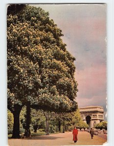 Postcard Avenue Foch, Spring in Paris, France