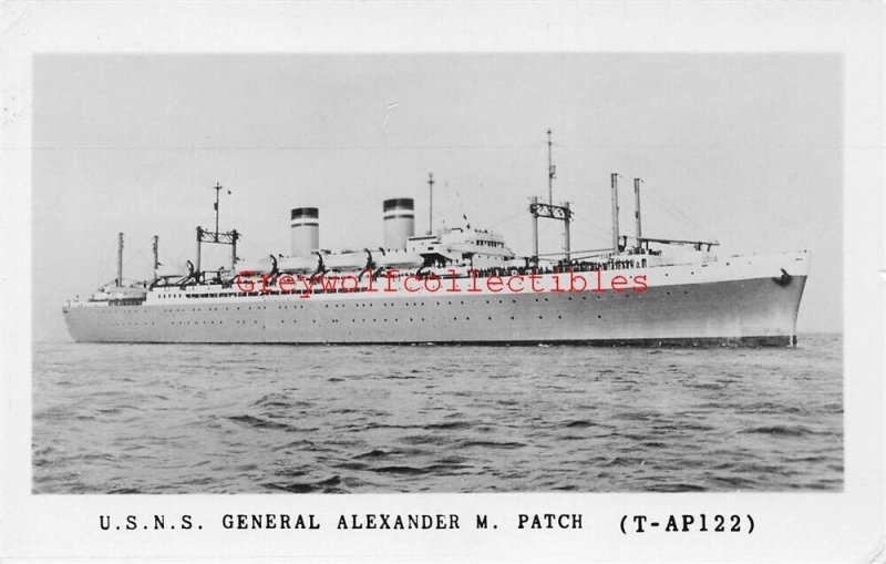 Military, USNS General Alexander M Patch, Transport, RPPC