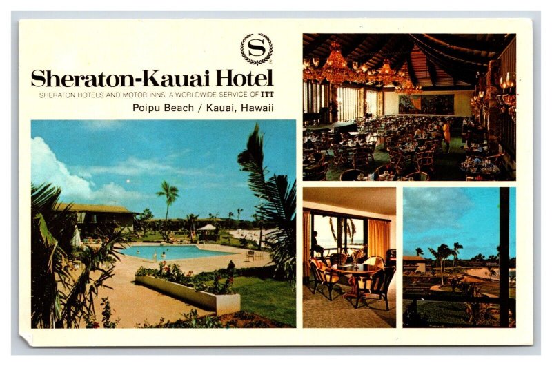 Sheraton Kauai Hotel Poipu Beach Kauai Hawaii HI UNP Chrome Postcard M18