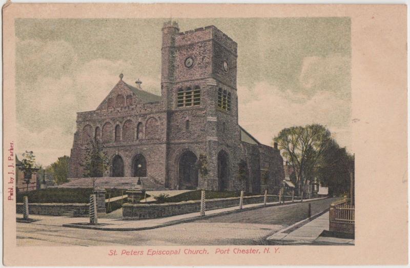 New York NY Postcard c1910 PORT CHESTER St Peters Episcopal Church