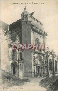 Postcard Old Thunder Facade of the Church of St. Peter