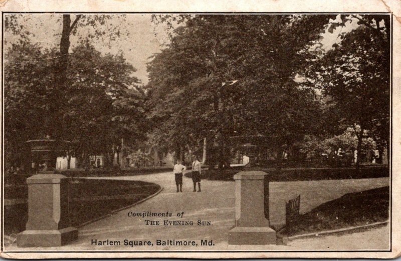 Maryland Baltimore Harlem Square 1911