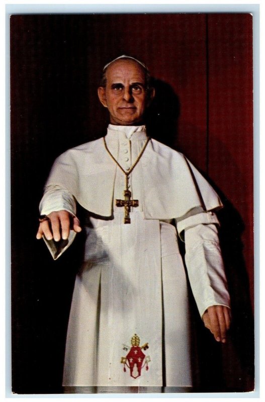 c1960 Josephine Tussaud Inc. Royal Pacific Wax Pope Paul Newport Oregon Postcard