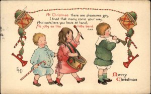 Nister Ethel DeWees Christmas Children Parade c1910 Vintage Postcard