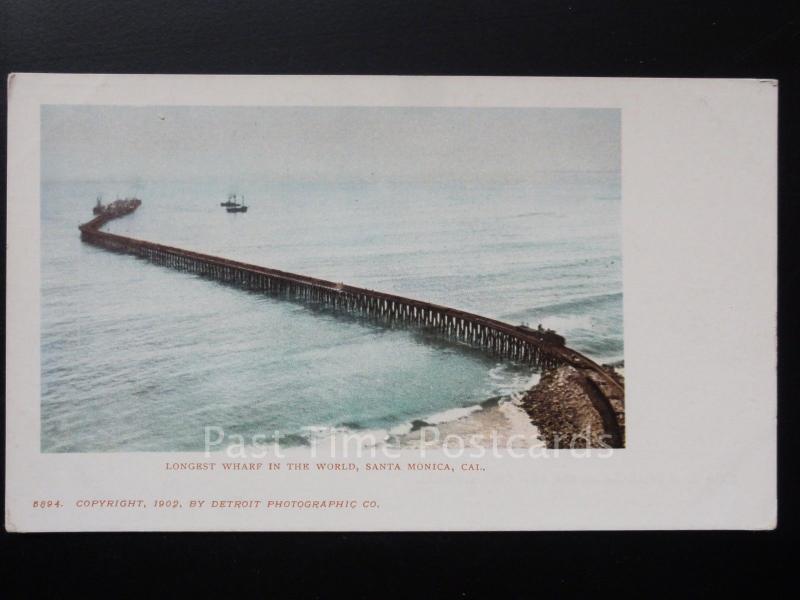 USA: California, Santa Monica The Longest Wharf in the World c1902 UB