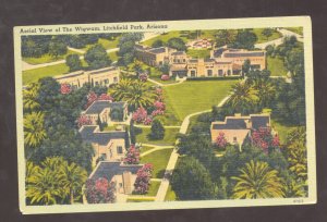 LITCHFIELD PARKTHE WIGWAM AERIAL VIEW LINEN ADVERTISING POSTCARD