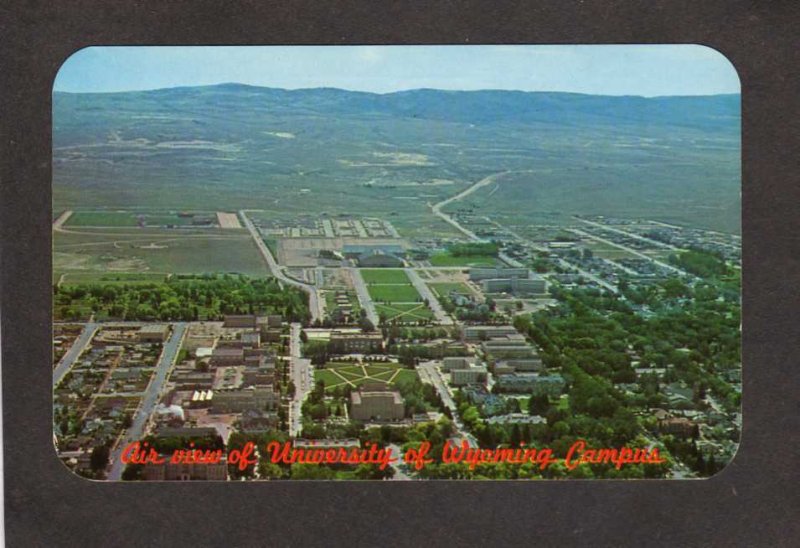 WY University of Wyoming Aerial View Campus Laramie Wyoming Postcard