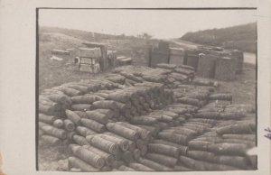 RPPC GERMAN MUNITIONS WW1 MILITARY REAL PHOTO POSTCARD (c. 1917)