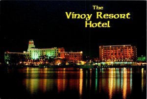 St Petersburg, FL Florida VINOY RESORT HOTEL Night View 4X6 Advertising Postcard