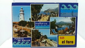 Vintage Postcard Bar El Faro Puerto de Soller Mallorca 1972 Posted Majorca Spain