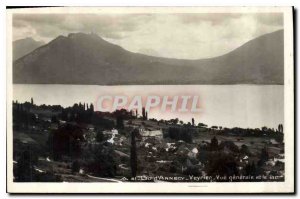 Old Postcard Lake Annecy Veyrier general view and the Lake