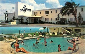 CLEARWATER BEACH, Florida FL~ LAGOON RESORT MOTEL Pool~Bathing Beauties ROADSIDE