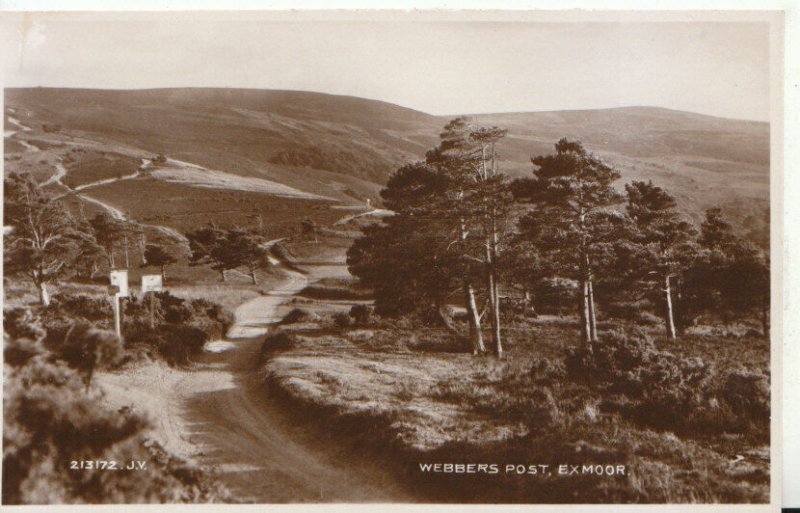 Somerset Postcard - Webbers Post - Exmoor - Real Photograph - Ref TZ972