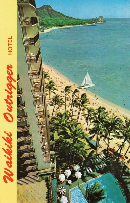 Postcard Outrigger Hotel Waikiki Honolulu Hawaii