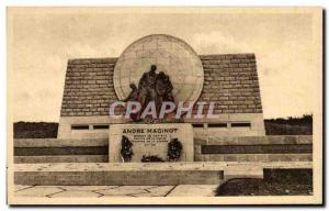 Old Postcard André Maginot Verdun Monument high on the north slope of Fort Army
